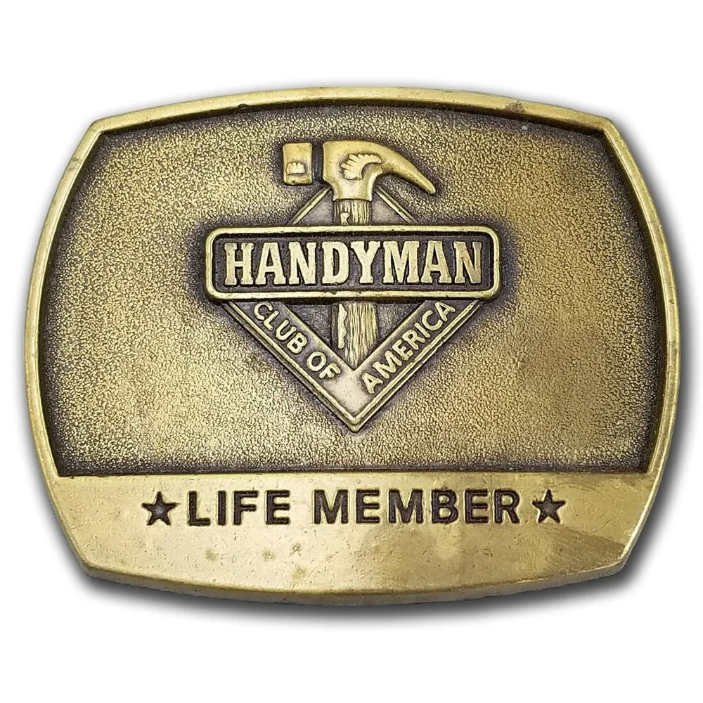 Belt‎ Buckle 1996 Handyman Club Of America Life Member Contractor Worker Gift